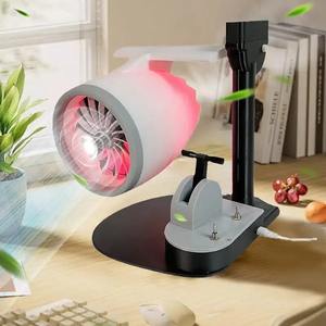 Nuevo Ventilador de Escritorio Creativo con Turbina, Humidificador con Rociador, Ventilador USB con Luz y Dispositivo de Luz Trasera Roja Atomizadora - Product Image 3