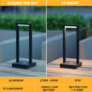 Nuove Lampade da Tavolo Quadrate per Interni ed Esterni, Moderne con Controllo Touch, Decorative, Ricaricabili <span class=keywords><strong>a</strong></span> Batteria, <span class=keywords><strong>Lampada</strong></span> LED - Product Image 5