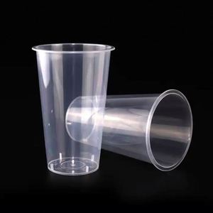 Gobelets en plastique PP rigide jetables de 90 mm avec logo personnalisé, 500/700 ml, pour thé au lait à bulles Boba, soda, vente en gros - Product Image 6