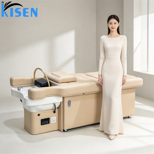 เตียงสระผมปรับเอนได้ KISEN พร้อมที่วางเท้า สำหรับนวดสปาและทำทรีตเมนต์ศีรษะ - Product Image 1