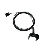 Kit de suspension complet noir pour éclairage linéaire LED avec système de câble réglable, fixation au plafond en laiton, clip, pince à câble