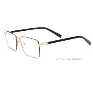 4430 Retângulo Ottica Special Rim Wire metal armações ópticas para óculos masculinos