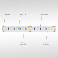 Lampu LED Strip Grosir 24V 2835 156LEDs/m 10mm 3000K Putih Hangat Ra80 IP20 5m Per Roll Dapat Diredupkan dengan Remote Kontrol Langsung dari Pabrik