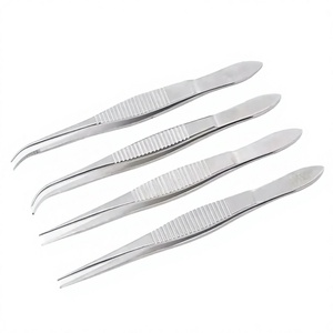 Pinzas Adson de Alta Calidad para Tejidos, 1x2 Dientes Rectos, 12.5cm, Instrumento Quirúrgico Desechable de Un Solo Uso - Product Image 1