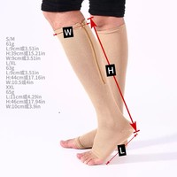 Chaussettes de compression WJN de haute qualité avec fermeture éclair pour femmes, hommes et jeunes, hauteur mollet-genou, 15-20 mmHg, bout fermé, tricotées, unies, sport, hiver