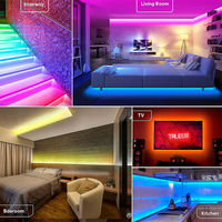 Vente d'usine Smart Strip Lights Outdoor Ip20 RGBWW RGBW Dallrative Lights LED DC 12V Luces Led 18 80 Light Strings