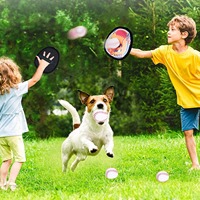 Jeu de pagaie et de balle pour enfants avec ensemble de lancer et d'attraper de balles collantes, jouet de sport de plein air pour la coordination œil-main et le jeu actif