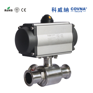 วาล์วบอลแบบ 3 ทาง COVNA B2Bclearance Sale ขนาด 1.5 นิ้ว DN40 SS316 พร้อมตัวกระตุ้นลมและข้อต่อแบบ Tri-Clamp - Product Image 4