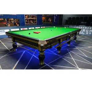 Meja Snooker Mini profesional 12 kaki, meja kolam renang Mini mewah dengan rel kayu dan kaki kayu untuk olahraga snooker