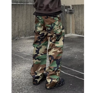 Custom Wash Men's <b>Cargo</b> <b>Pants</b> Camouflage <b>Print</b> Multi Pocket Streetwear Camo Trousers - Product Image 2