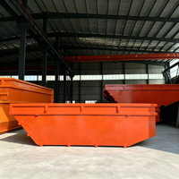 Conteneur à déchets à crochet de 2 à 13 m³, bac à ordures galvanisé, construction durable, bac à déchets pour usage commercial