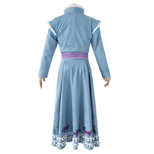 Disfraz de cosplay de Anna de Frozen 2, vestido azul, disfraz de anime para Halloween, traje de juego de rol. - Product Image 5