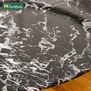 Mesa de centro personalizada con diseño de mármol, mesa baja, mesa auxiliar redonda, mesa de centro de vidrio transparente, mesa redonda para apartamento pequeño - Product Image 3