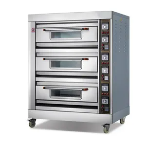 Magnetic house astra polifikasi Rusia kumparan makcook roti Turki deck oven hgb 90d listrik 3deck oven 9 nampan