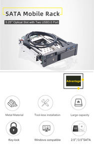 Docking Station Interna a Doppio Alloggiamento per HDD e SSD SATA III con Porta USB 3.0 e Hot Swap - Product Image 5