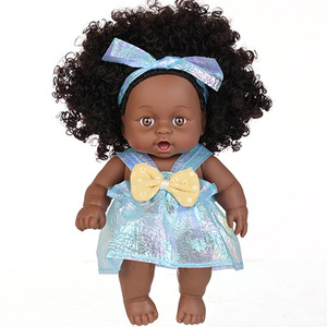 Fábrica al por mayor nueva muñeca negra africana de 8 pulgadas Linda muñeca de simulación 20cm vinilo renacimiento muñeca para niños regalo - Product Image 3