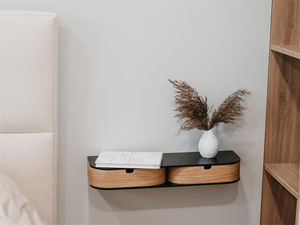 Modern yüzer ahşap başucu kozmetik masa raf çekmece duvara monte komidin Entryway Retro yüzer konsol - Product Image 5