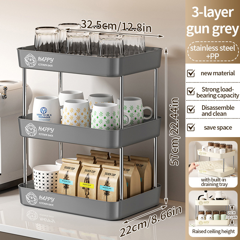 Porte-gobelet à trois niveaux gris bronze