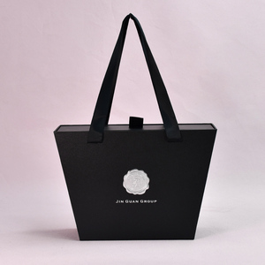 Custom Logo <b>Empty</b> Luxury Premium Paper Rigid Magnetic <b>Gift</b> Packaging <b>Box</b> With Ribbon Handle - Product Image 3