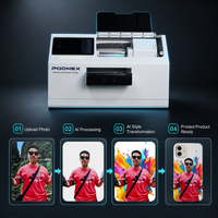 PodNEX A3 DX7 Printer UV Inkjet Flatbed Otomatis CMYK 2400 DPI Kontrol Aplikasi Android untuk Casing Ponsel Casing AirPods