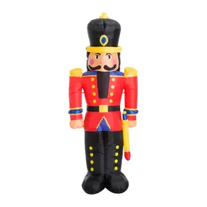custom 3-10ft outdoor 6ft 6 foot nutcracker 180cm Soldier christmas inflatable decoration with led light