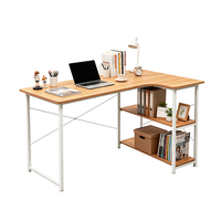 Bureau d'ordinateur de style industriel avec étagères ouvertes, meuble de rangement, poste de travail de bureau