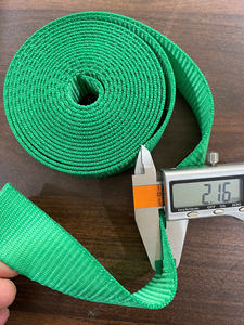 Sangle en polyester 100% rayée verte 32 mm SANBOO, durable, haute capacité de charge, sangle de fixation robuste pour le transport de marchandises - Product Image 6