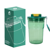 Gobelet réutilisable de 450ml avec couvercle en plastique Tumbler Mugs Tasse personnalisable pour boire