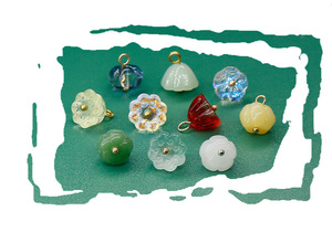 Bán buôn phong cách retro sườn xám/tang phù hợp với Hanfu phong cách cổ kính giả ngọc bích nút ngọc trai khóa màu nhựa không đều - Product Image 4