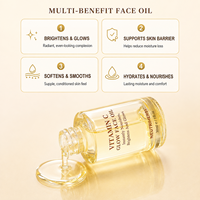 Huile Visage Éclatante à la Vitamine C 30ml Marque Blanche OEM ODM – Antioxydante, Hydratante, Nourrissante, Réparatrice de la Barrière Cutanée