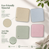 Sous-verre en pierre de diatomite écologique super absorbant avec motif Mandala en relief et tapis antidérapant – Vente en gros
