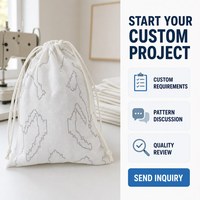 Sacs cadeaux en coton pur, pochette blanche à cordon pour cadeaux de mariage, sacs cadeaux pour la vente au détail, emballage personnalisé