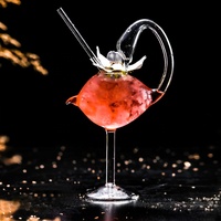 Verres à vin créatifs en forme d'animaux, gobelets à margarita uniques, verres à cocktail en forme de cygne de 6 oz pour bar, vente en gros