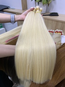 Top qualité en gros usine 100% cheveux humains Remy bruts du Vietnam Blonde en vrac Extensions de cheveux cuticule alignés non transformés - Product Image 4