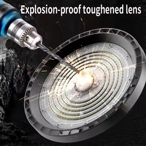 Lumière UFO pour entrepôt industriel commercial Shingel pour éclairage de grande hauteur 100w/150w/200w Conception ultra-mince Gymnase <span class=keywords><strong>Garage</strong></span> Stade ETL IP65 - Product Image 3