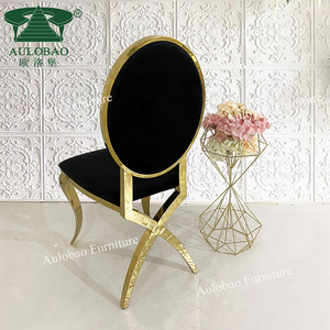 Muebles de <span class=keywords><strong>Hotel</strong></span>, sillas king and queen de acero inoxidable <span class=keywords><strong>dorado</strong></span>, silla de boda de lujo - Product Image 3