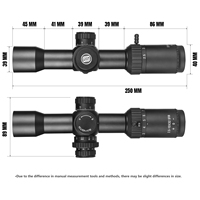 Lunette de tir LPVO 2,5-10x32 30 mm en alliage d'aluminium, étanche, antichoc, avec mise au point latérale, éclairage tactique, OEM ODM pour la chasse