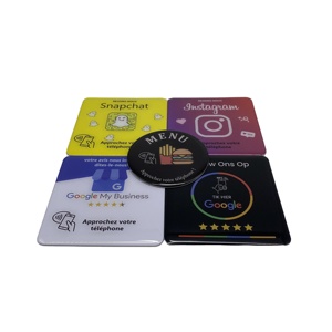Sunlan biểu tượng tùy chỉnh in ấn 100 mét 25 mét NFC Tag NFC phương tiện truyền thông xã hội điện thoại thẻ không thấm nước Epoxy <span class=keywords><strong>Google</strong></span> xem xét NFC tấm - Product Image 1