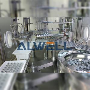 Machine de bouchage automatique de flacons en verre à grande vitesse ALWELL, personnalisée, avec moteur PLC, pour gel/poudre/liquide visqueux, 1-10 ml - Product Image 4