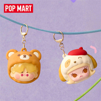 Popmart POP BEAN pijama fiesta auricular bolsa serie clásica caja ciega Mini tamaño figuras aleatorias juguetes coleccionables llavero muñeca