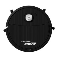 Robot Vacuum Cleaner Otomatis Penuh Mini Pengisian Daya USB Mesin Pintar Pembersih Basah Kering untuk Rumah Hotel Navigasi LDS