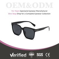 Lunettes de soleil polarisées carrées de luxe pour hommes, monture TR, logo personnalisé, haute qualité, avec logo de marque, vente en gros