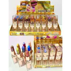 Lápiz Labial MISS <span class=keywords><strong>BETTY</strong></span> Fashion Color, 8 Colores, 24 Piezas, Camaleón Perla, Súper Brillante, Duradero, Impermeable, con Ligera Fragancia - Product Image 1
