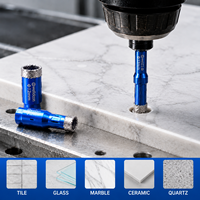 Juego de 7 brocas de diamante para cortar azulejos de cerámica y mármol de 6-35 mm