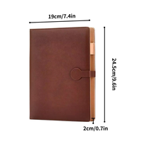 Carpeta de 6 anillas, diario A5, línea rayada, páginas interiores, de notas de cuero marrón Bloc, carpeta de cuaderno de hojas sueltas