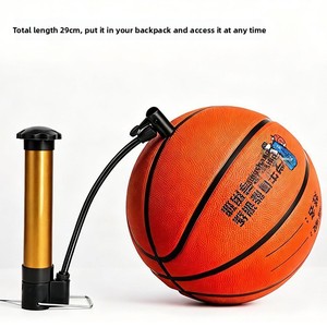 Bike Tire Pump – Portable Floor Pump for Road & Mountain Bicycles – Presta & Schrader Valve Compatible – High Pressure <b>Gauge</b>, Fo - Product Image 5