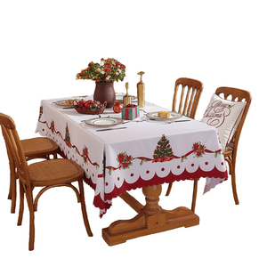 Snowflake Christmas Tablecloth Waterproof <b>Table</b> <b>Cover</b> for Dining Room Kitchen Holiday Party Decoration - Product Image 6