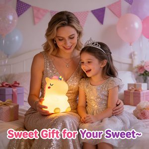 <span class=keywords><strong>Lampe</strong></span> de <span class=keywords><strong>chevet</strong></span> LED <span class=keywords><strong>licorne</strong></span> multicolore moderne, à intensité variable, en silicone, avec commande tactile, rechargeable, indispensable pour la chambre à coucher - Product Image 4