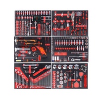 Ensemble de tournevis à main haute performance de 421 pièces, chromé, disponible en OEM - Gamme complète de tournevis cruciformes, clé à douille à extension à 6 angles