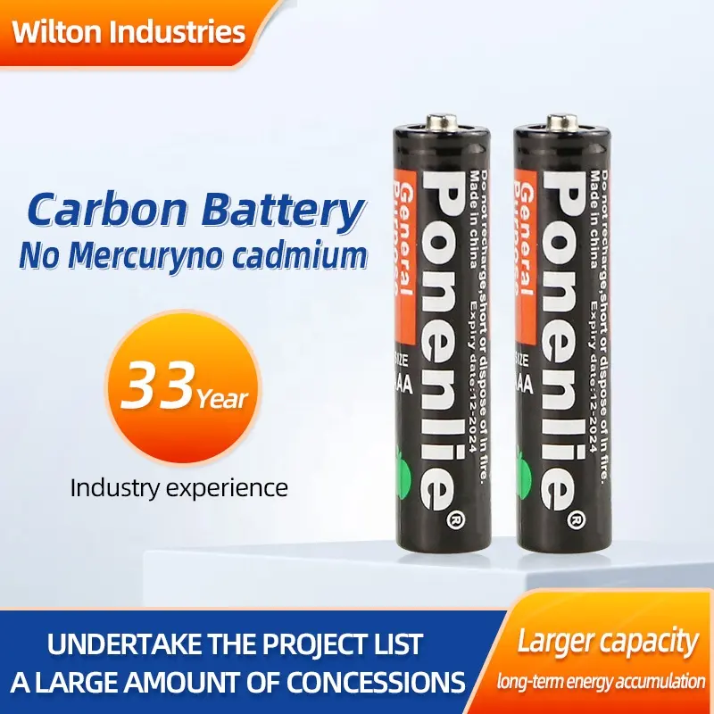 Uholan Protection de l'environnement 1.5V AA R6 Batterie carbone-zinc avec grande capacité Offre Spéciale batterie Zn-Mn pour TV Radio Horloge